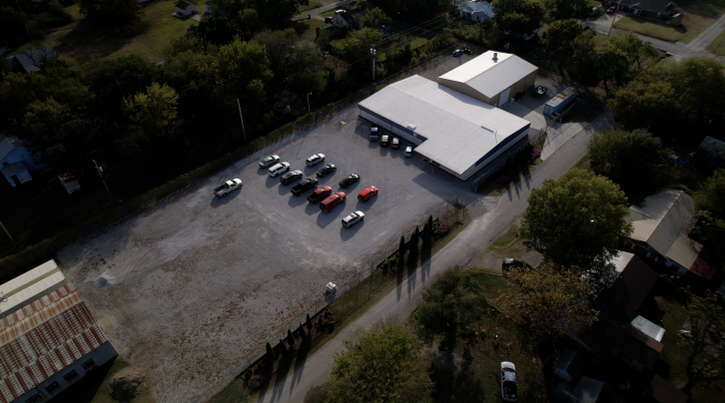 Aerial view of Liberty Partners' aerospace engineering and manufacturing facility in Okmulgee, Oklahoma